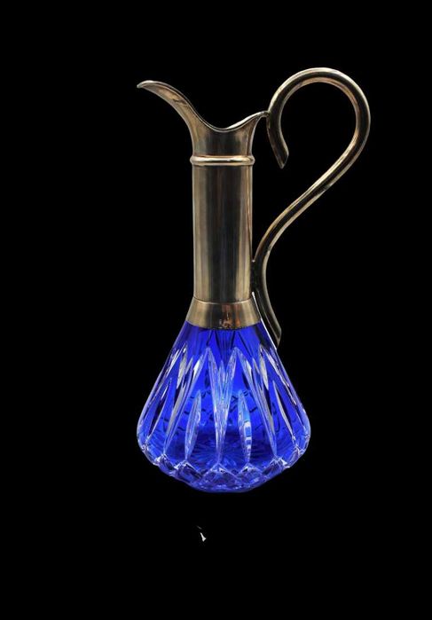 Garrafa em Cristal com Aplicações em Prata