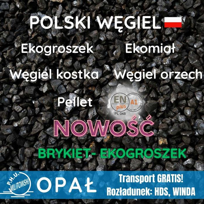 PELLET Węgiel Groszek Orzech Miał