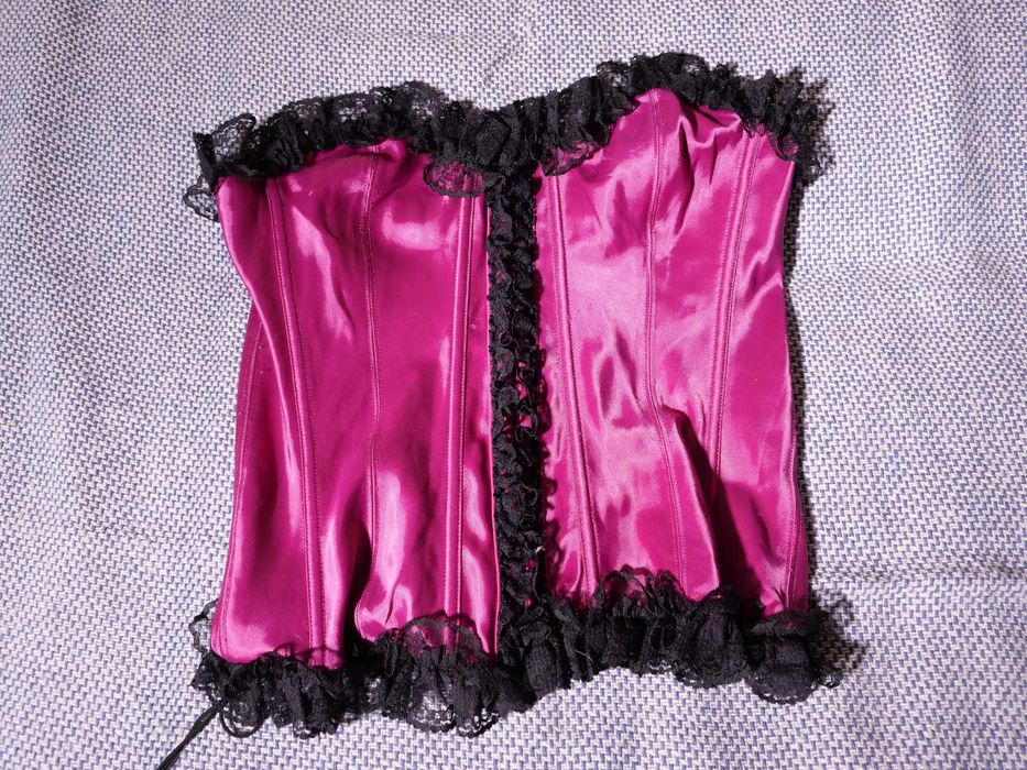 Рожевий корсет cottelli collection фірмовий розмір xl на шнурівці