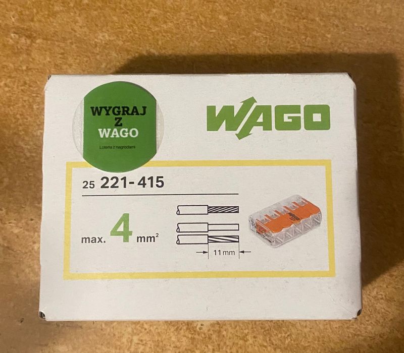 Szybkozłączka WAGO 7 opakowań  linka drut