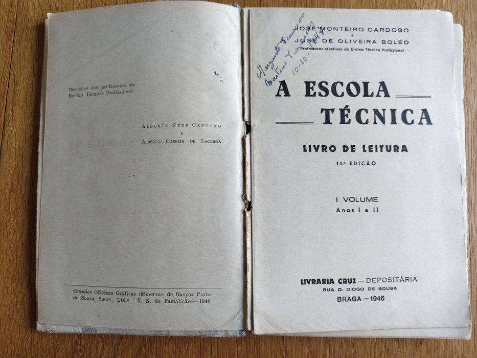 A Escola Técnica - Livro de leitura I Volume - 1946