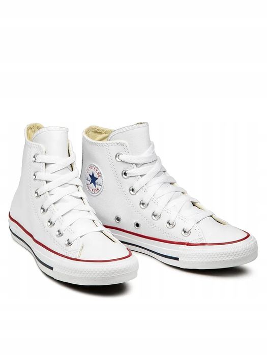 Converse 43 Buty Męskie Trampki All Star Skórzane Białe 132169C T1147