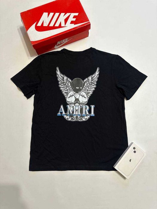 Футболка чорна/чоловіча/Амірі/AMIRI/футболка amiri/амірі/дешево /Ангел