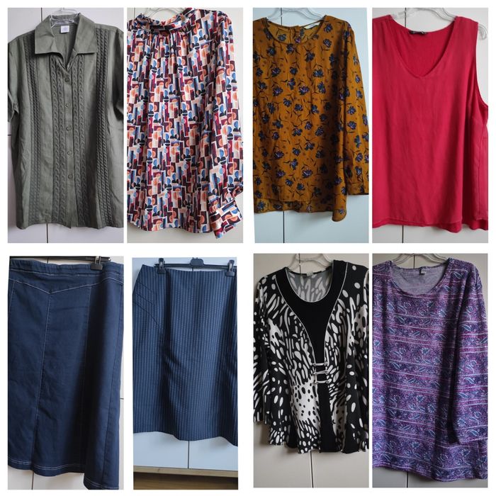 Paczka:6xBluzki,GALLERY,ThePearlCollect+2spódn,Julipa/48-50