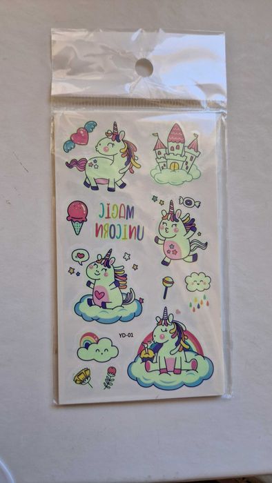 Glow-in-the-Dark Temporary Tattoos for Kids, 30 Pages64739420371202123