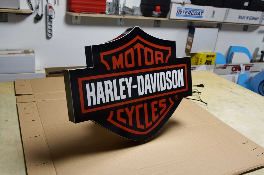 LED Neon HARLEY DAVIDSON,  Reklama 3D, Szyld, Emblemat, Banner, Baner