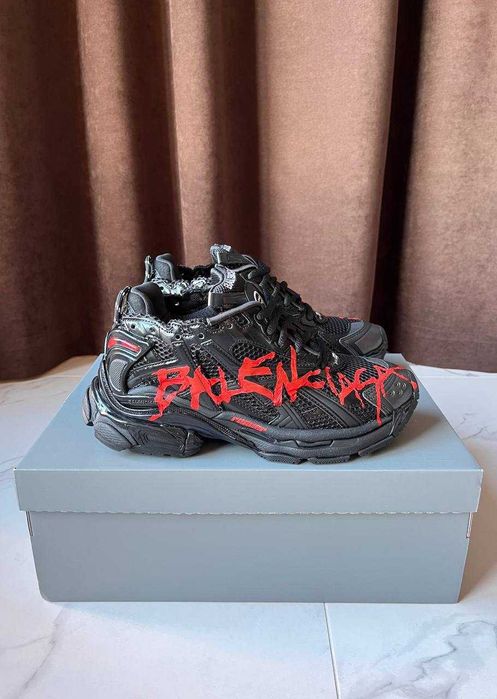 (БЕЗ ПЕРЕДОПЛАТИ)Balenciaga Runner Graffiti баленсіага раннер чорні