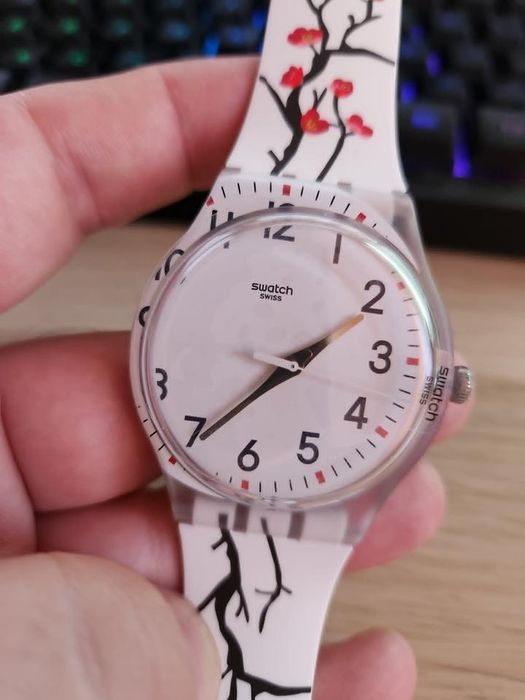 лімітований наручний жіночий годинник Swatch New Gent "Time to Spring"