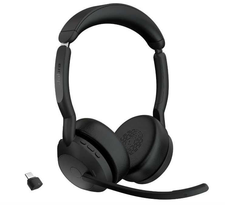 Auscultadores / Headset Profissional Jabra Evolve2 55 Wireless + Adaptador USB-C  [NOVO]