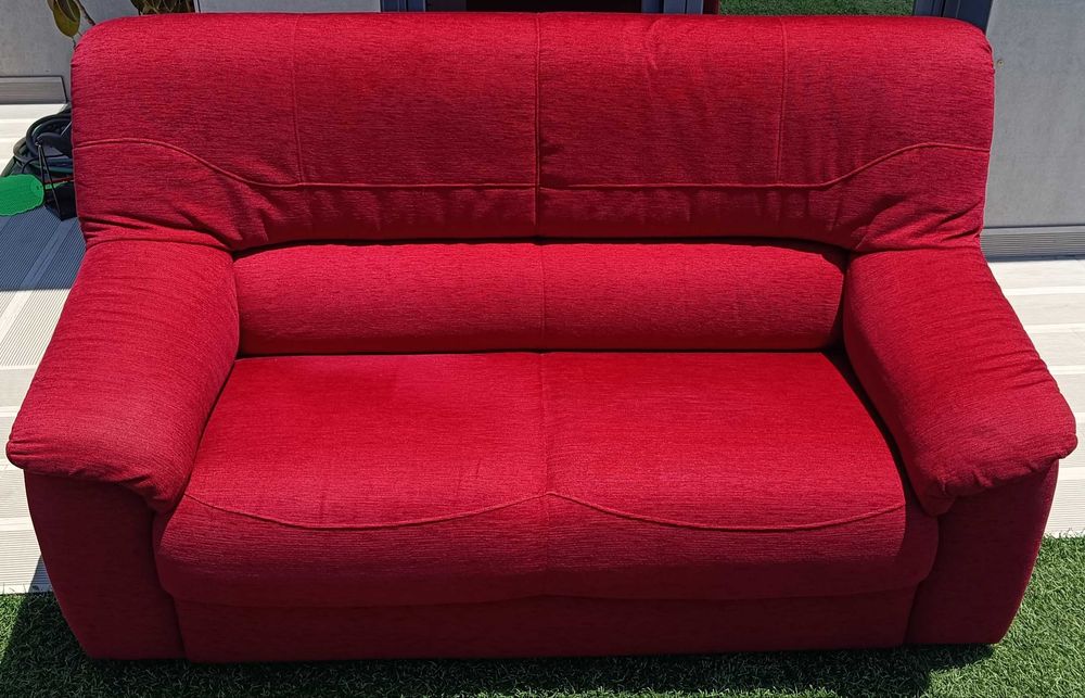 Sofá_Tecido_Aveludado_2 lugares (como novo)