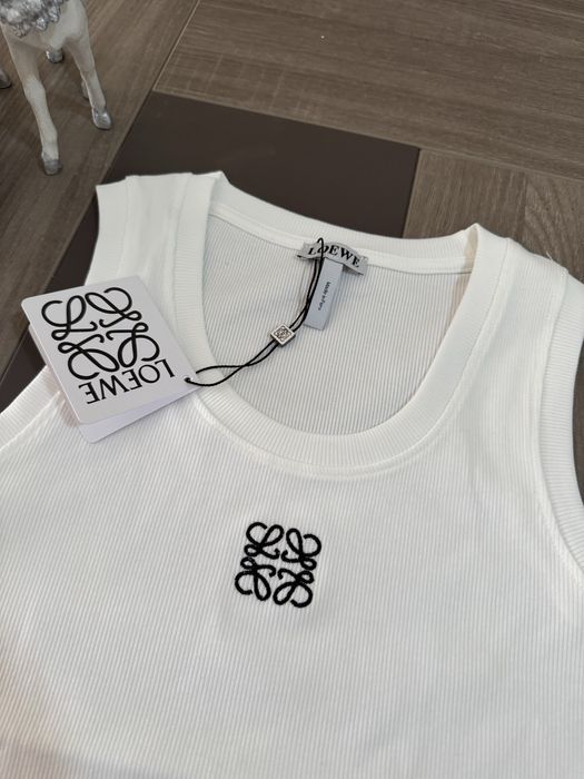 Loewe Top branco white sem mangas