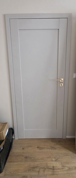 Drzwi bezprzylgowe Elegance slim 90 kaszmir 4szt nowe