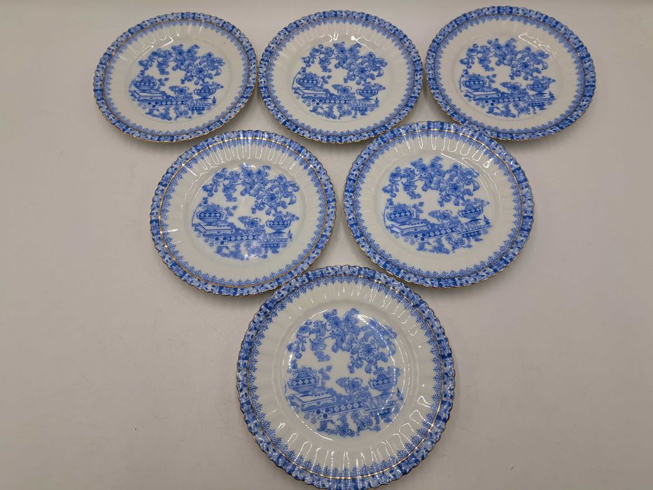 Talerz deserowy Tuppack Tiefenfurt Parowa Śląsk China Blau niebieski