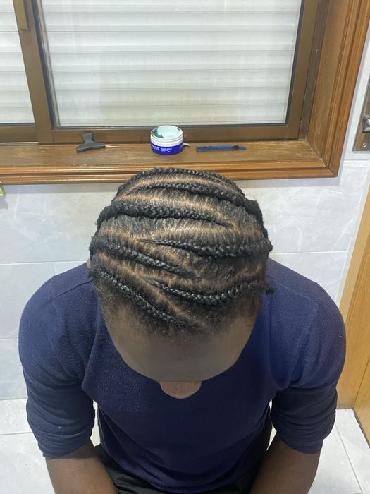 Tranças viradas para homens