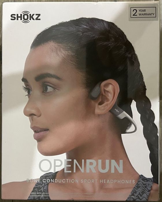 Auriculares desportivos Bluetooth Shokz OpenRun- novos,3 anos garantia