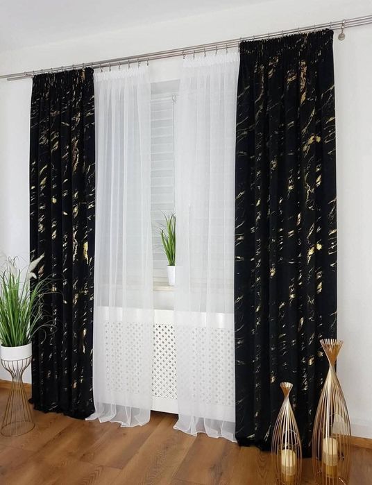 Zasłony welurowe tasma 145x250 x2 szt komplet