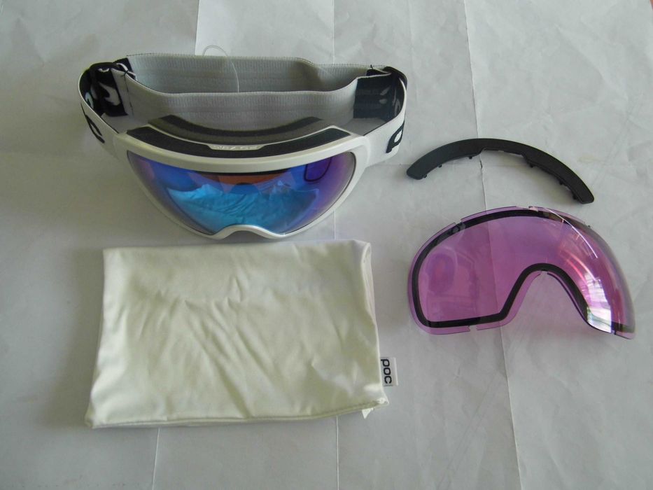 Gogle narciarskie POC Fovea Mid Clarity Comp Białe soczewki S2 i S1