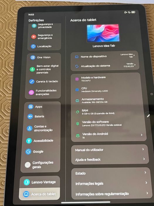 Tablet LENOVO Idea Tab 11"+Pen+capa C/ Novo