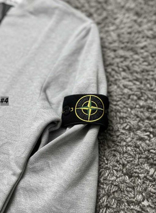 Кофта Серый Свитшот Stone Island • Стон Айленд Зипка