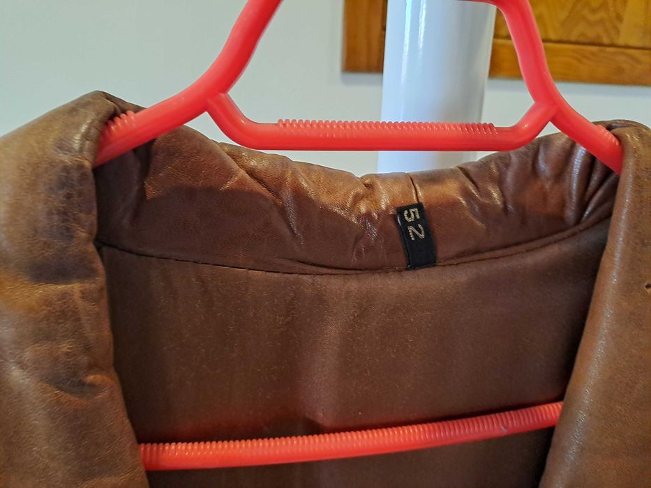 casaco cabedal castanho - valor negociavel