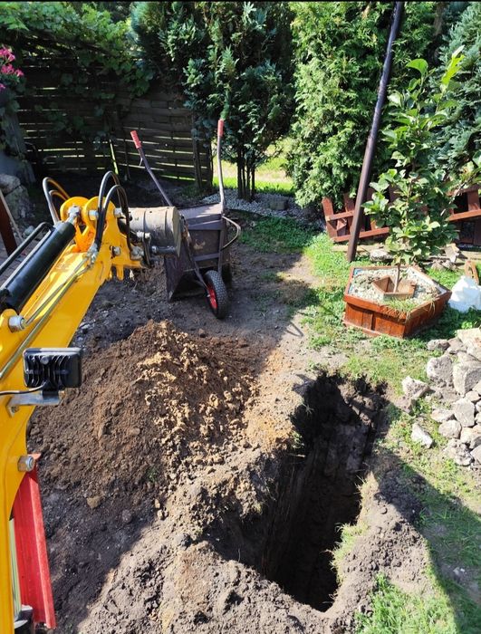 Minikoparka, usługi, wynajem