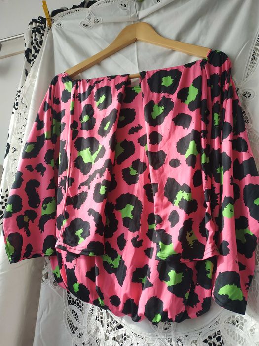 kombinezon kolorowa panterka różowy uni