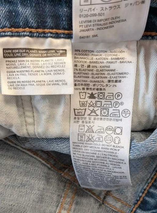 Levi's 511 W34L32 spodnie jeansowe slim fit niebieskie
