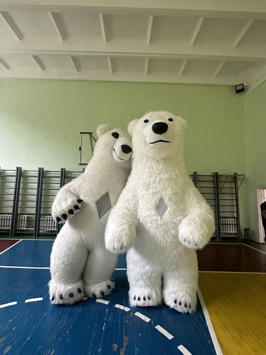 Белый Мишка,Полярный Медведь,Ростовая Кукла на Праздник и Юбилей