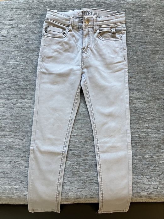 Calcas mayoral slim fit 6 anos cinza claro