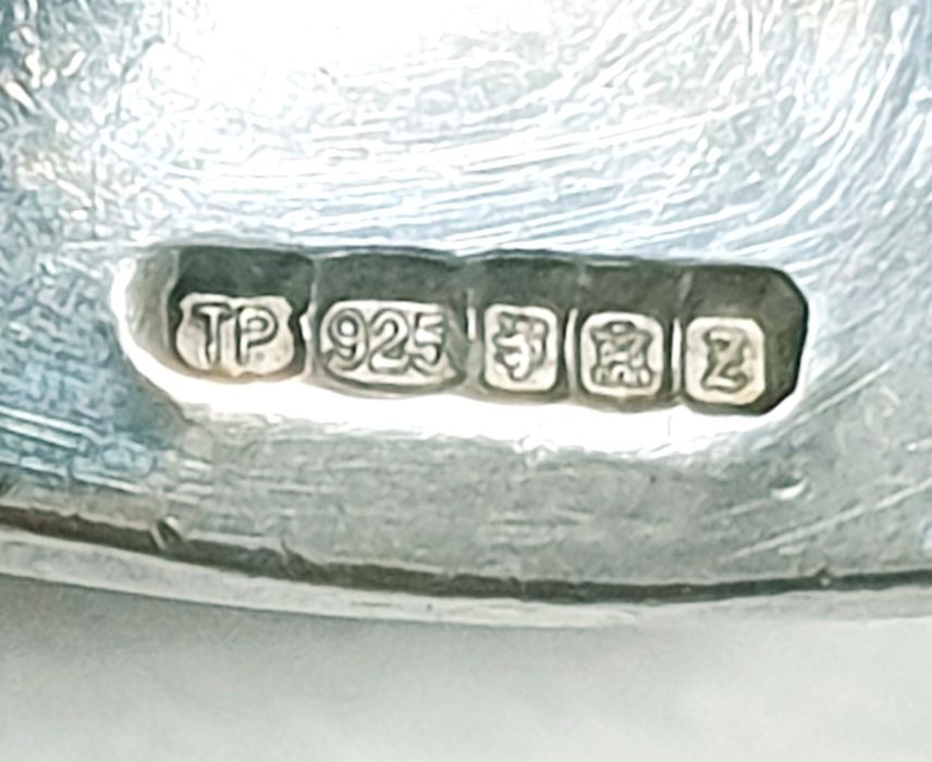 Fantásticos botões de punho vintage em prata com rubis