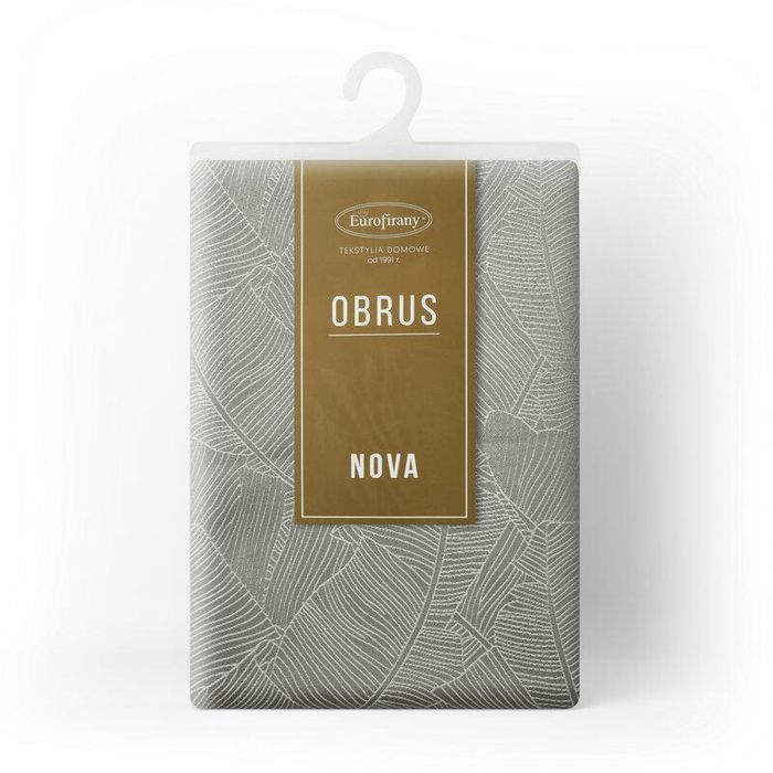 Obrus 140x300 Isla srebrny żakardowy