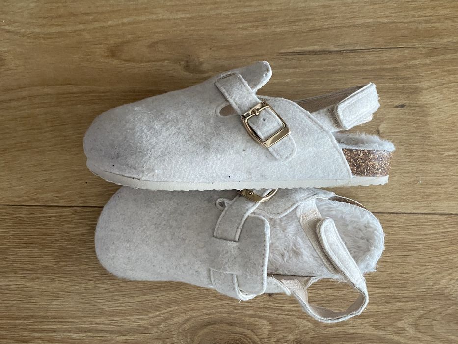 Chodaki 35 mule jak ugg Filc kremowe UK 3