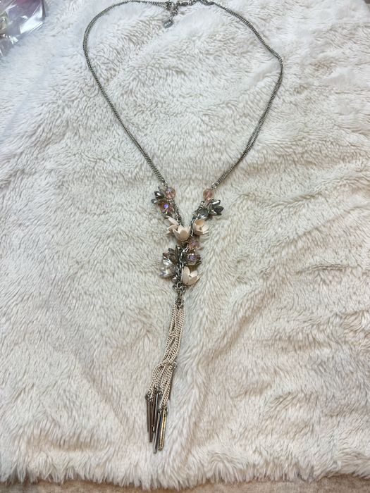 Naszyjnik next coquette elegancki szykowny mankietowy floral glam 24