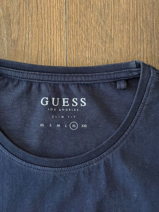 Guess Core Original T-shirt XL granatowy slim fit