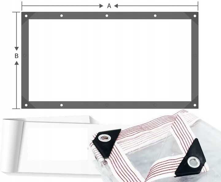 Plandeka Ogrodowa Tarasowa Przezroczysta Ogrodu 4x4m i INNE ROZMIARY