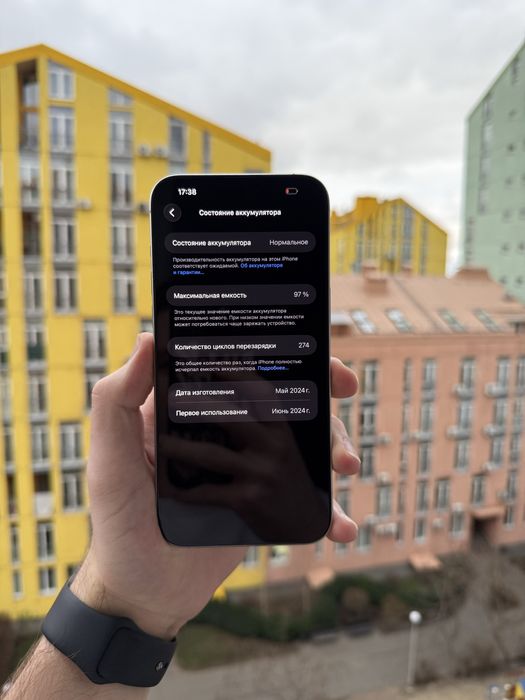 97% Аккум Идеал iPhone 15 Pro Max 256Gb White Titanium Neverlock Айфон