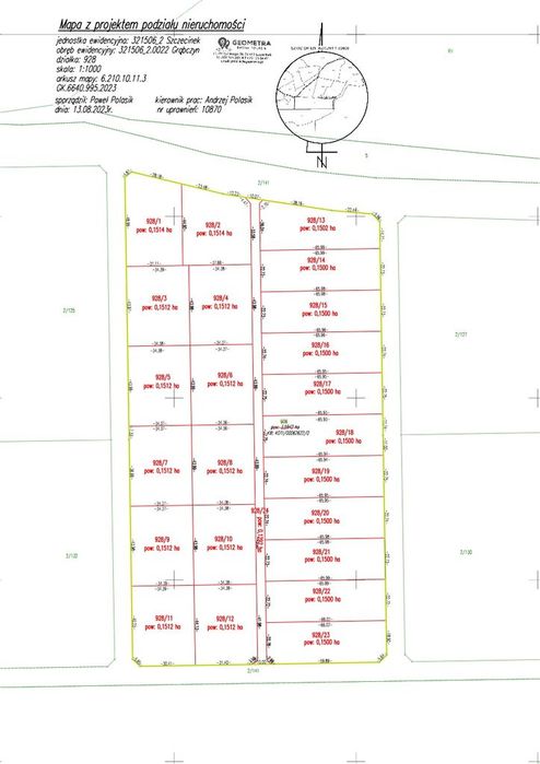 Pięknie położona Działka B. Nad Jeziorem Wierzchowo 1500m2 - Grąbczyn