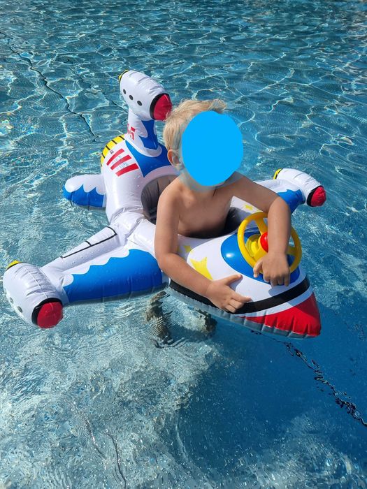 Dmuchany samolot koło z kierownicą do basenu