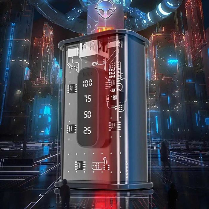 Powerbank 10 000 mAh Type-C Usb индикатор уровня заряда повербанк