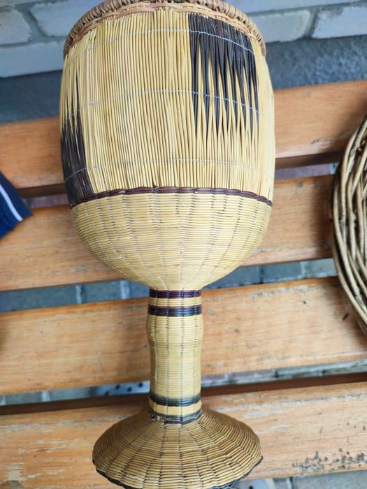 Піднос рознос бар плетений для подачі їжі ротанг Голандія