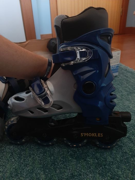 NOVO - Patins em Linha 28/31 + Proteções (joelhos, mãos e cotovelos)