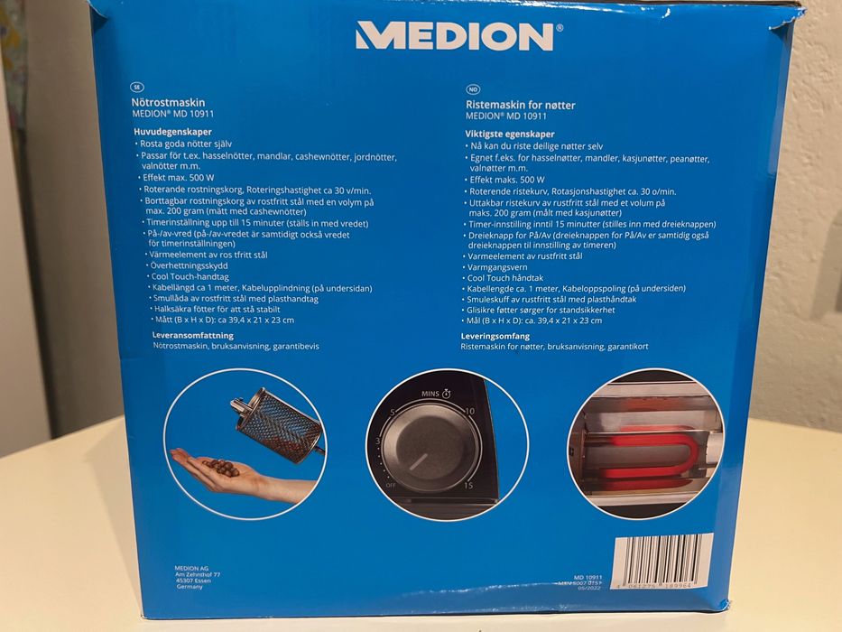 Maszyna do Prażenia Orzechów MEDION MD 10911 – 500W