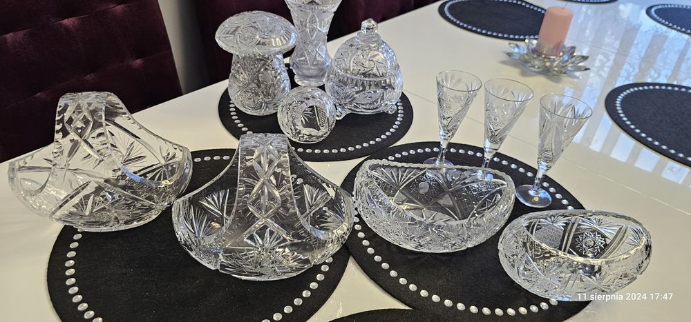 14 szt kryształów lata 70 stan bdb