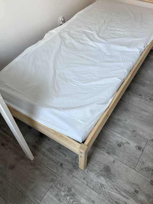łóżko pojedyńcze ikea ÅGOTNES Materac piankowy tarva i szczebelki