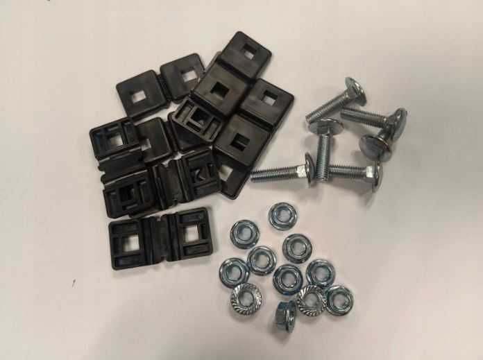 Obejma przelotowa 60/40 - M6 - GRAFIT - kompletna - 100 szt.