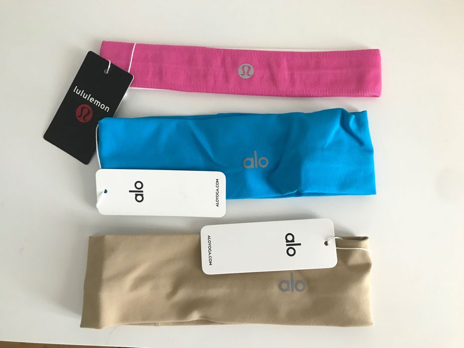 Zestaw opasek sportowych Lululemon i Alo Yoga