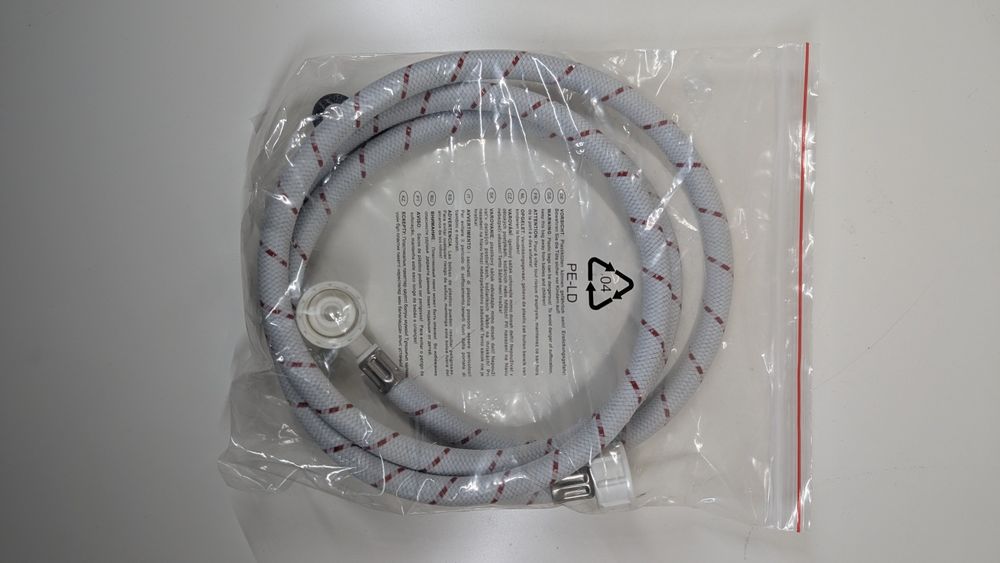 Wąż przyłączeniowy do pralki w oplocie + uszczelki 3/4" 2m