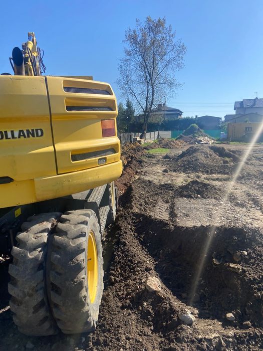 Usługi koparko-ładowarka, koparką obrotową, minikoparką, wykopy