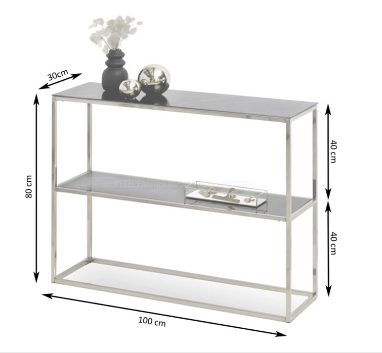 Konsola glamour bali marmur szkło toaletka biurko