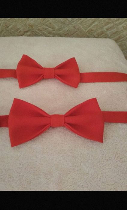 Галстук бабочка, метелик красные и черные, взрослые и детские